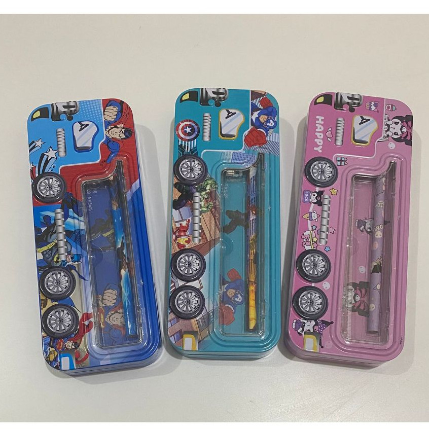 

Kotak Pensil Kaleng AD / ATK / Perlengkapan Sekolah dan kotak pensil mobil kaleng