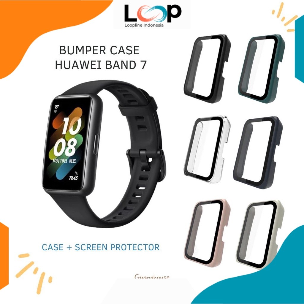 Loopline Bumper Case Huawei Band 7 Bumper Case Screen Protector Guard Huawei Band 7 / Honor Band 6
