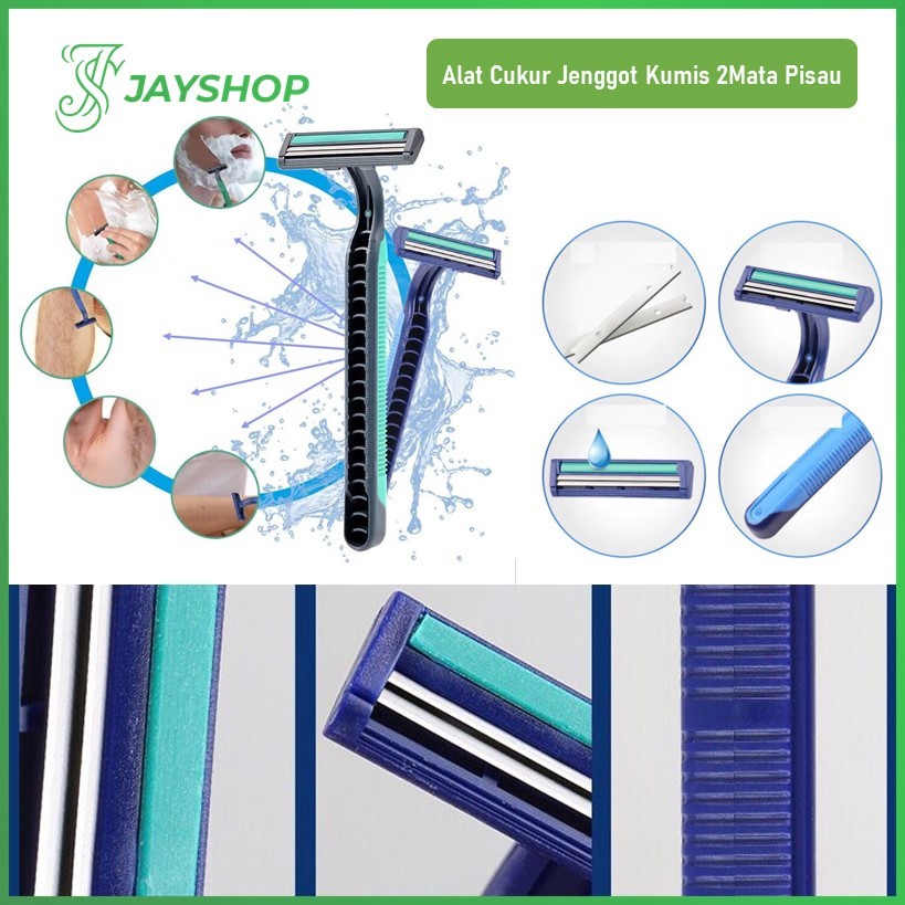 (GROSIRAN) Alat Cukur Jenggot 2 Mata Pisau Alat Pencukur Kumis & Jenggot Multifungsi