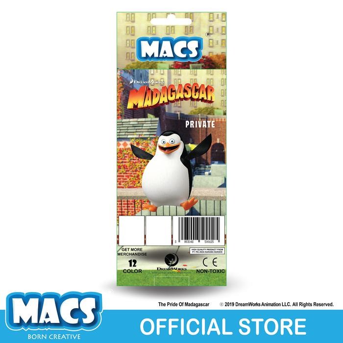 

MACS Pensil Warna Macs Madagascar 12 color pencils the penguins - Skipper - 12 Warna