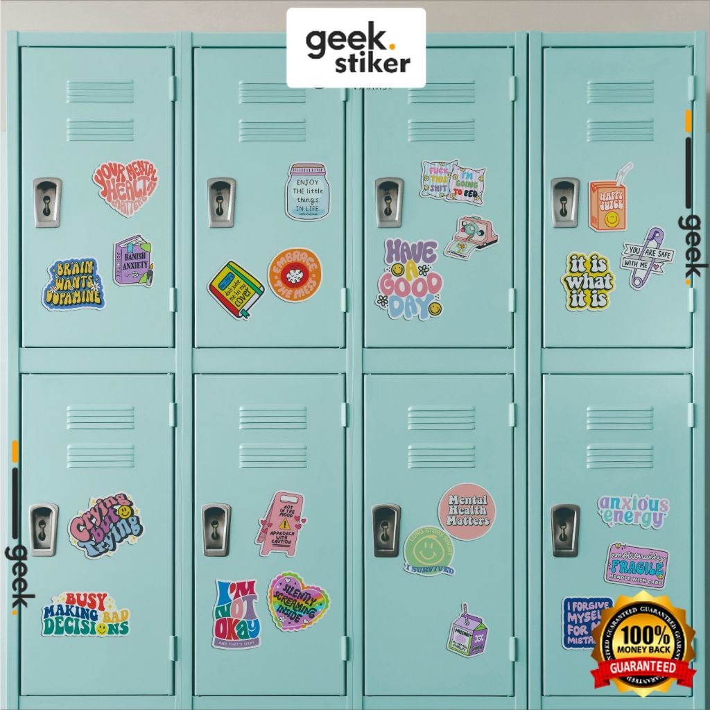 

Stiker Mental Health Aesthetic | Stiker Paper Vinyl Waterproof | Stiker Laptop Gitar Koper Helm Stationery