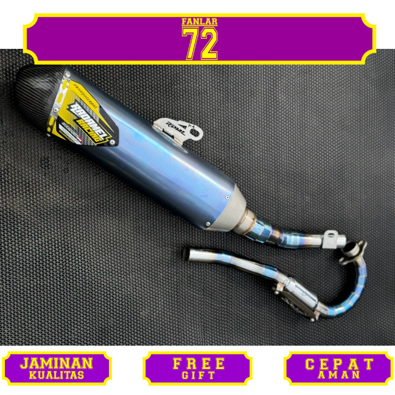 KNALPOT F4 ALA-ALA TITANIUM KLX CRF WR KLX 230 KLX 250 RADAMEL RACING KNALPOT CEPAT
