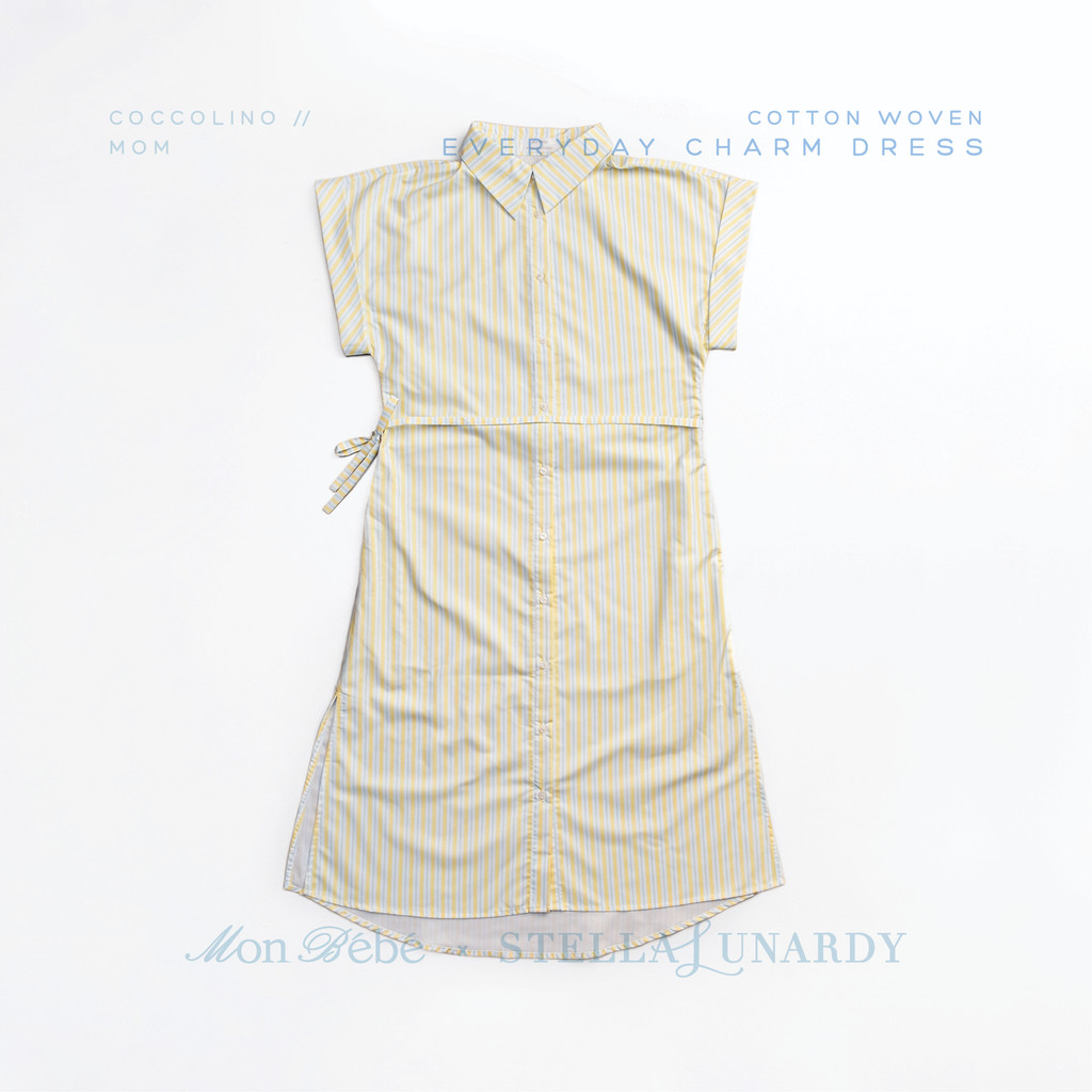 Mon Bebe x Stella Lunardy - Coccolino Mom Everyday Charm WOVEN Shirt Dress / Baju Wanita Terusan Kem