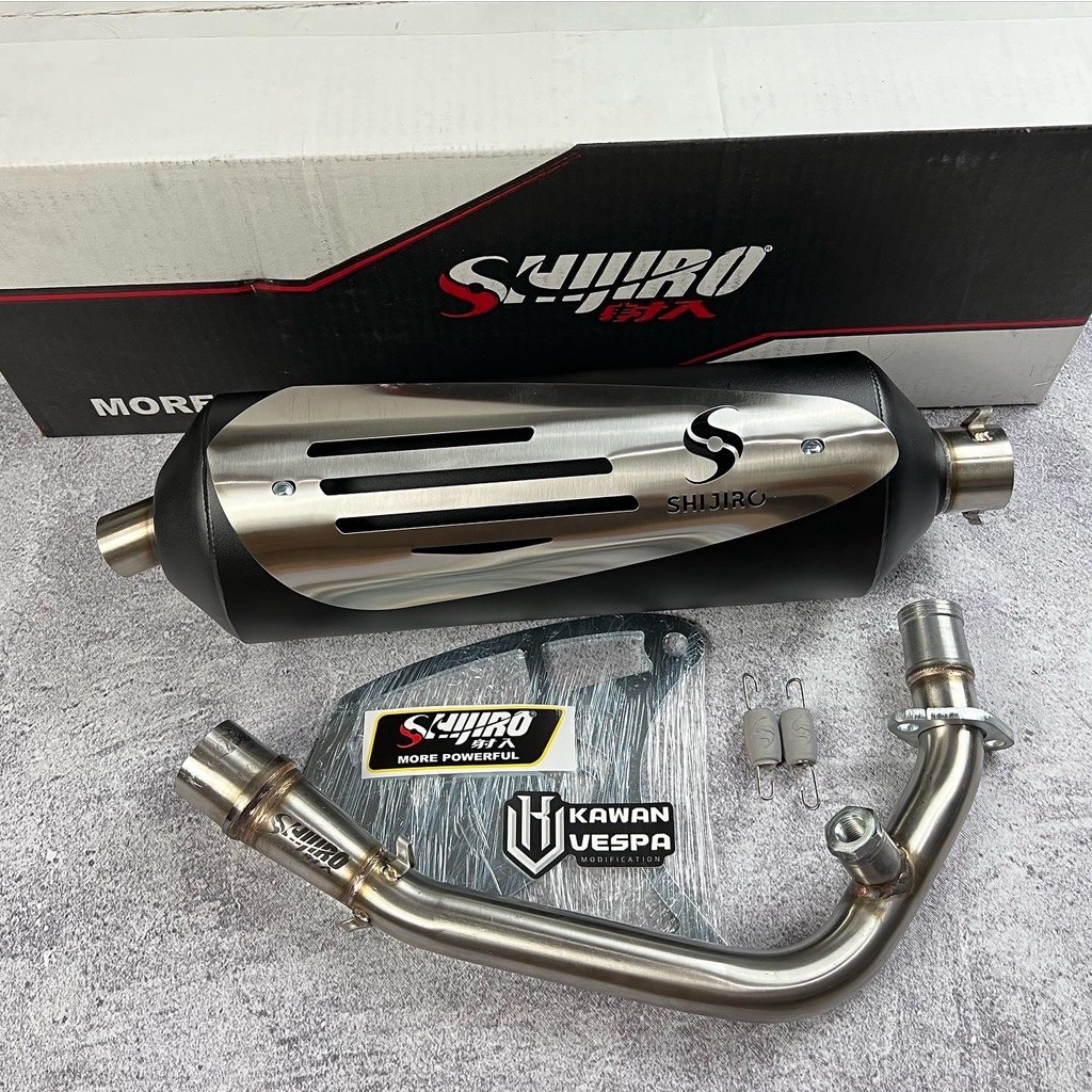 Knalpot Shijiro standart Racing 38mm for vespa sprint prima s125 LX