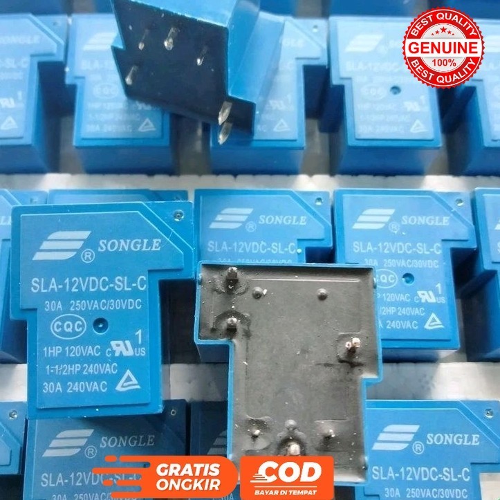 RELAY RILAY KODOK SONGLE DC 6P 6 PIN 6 KAKI 12V 12 VOLT