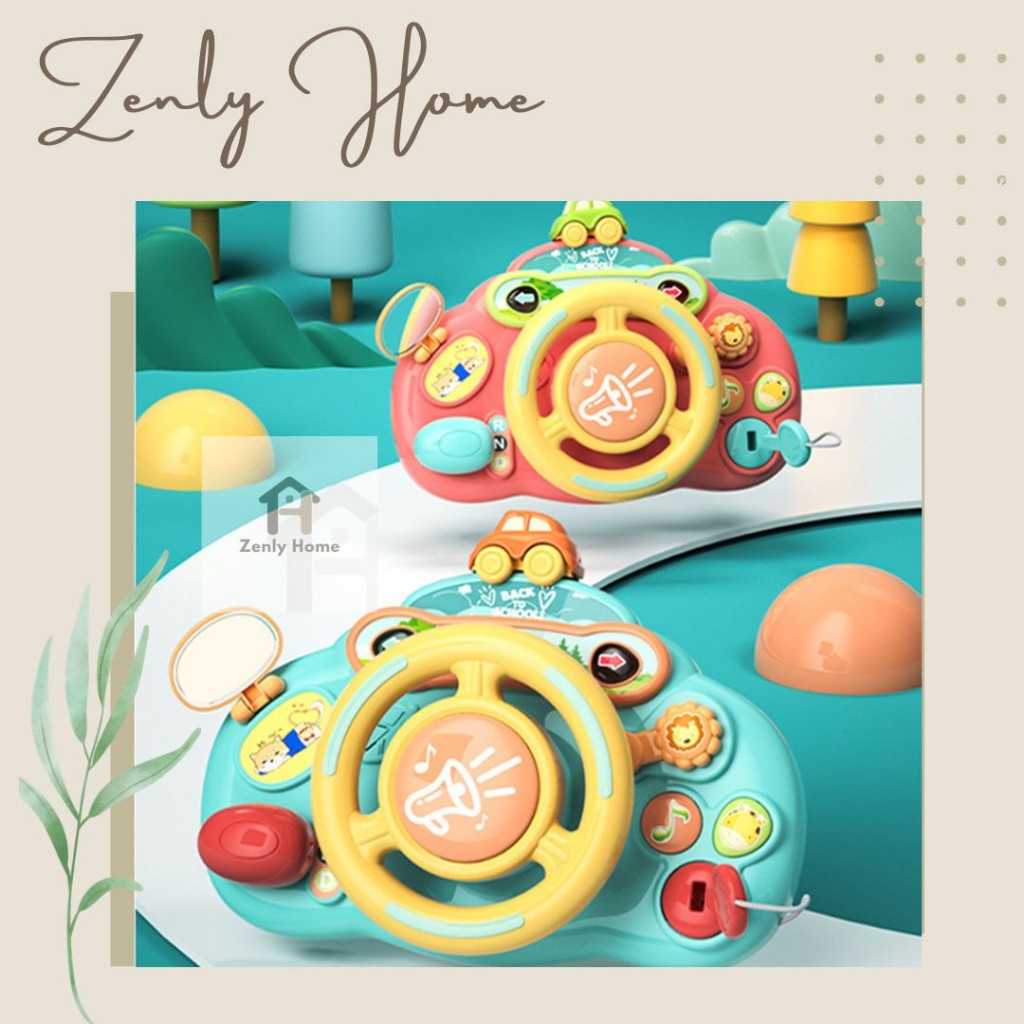 JUKISHOP Zen018-Mainan Setir BABY Simulated Drive/Mainan Edukasi Musikal Setiran Mobil