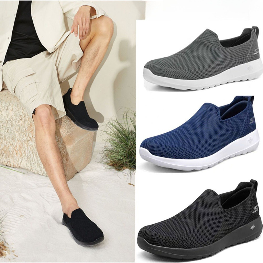 Sepatu ske cheris kasual casual sepatu pria hitam / slip on cowok  rajut pria shoes