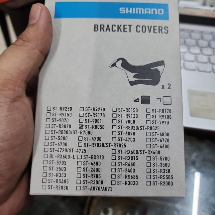 Shimano Bracket Covers ST-R8050 Hood Cover Karet Brifter Ultegra Di2 Rim Brake R8050 Original Shiman