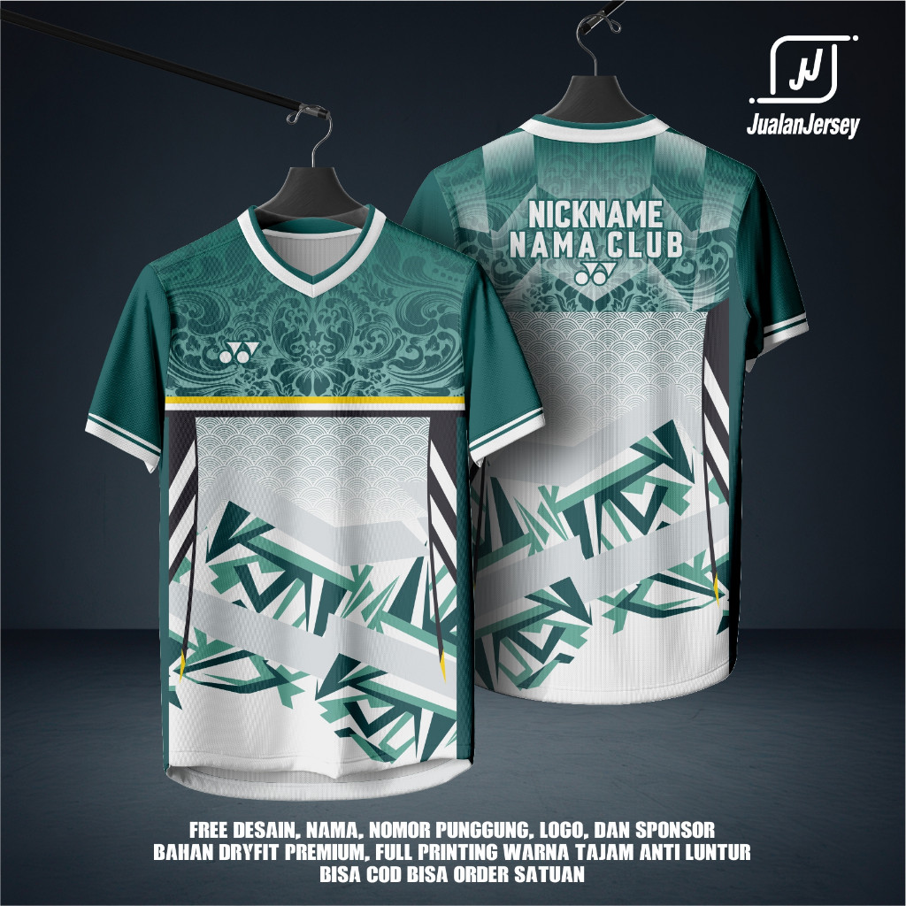 JERSEY BAJU BADMINTON BULUTANGKIS CUSTOM FREE CUSTOM DESIGN- NAMA-CLUB