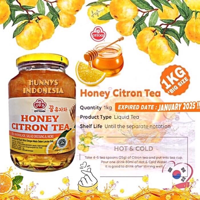[BIG SALE] Honey Citron Tea | Yujacha Korea Yuzu Tea | Teh Madu Lemon Citrun 1 Kg - 1 KG REGULER