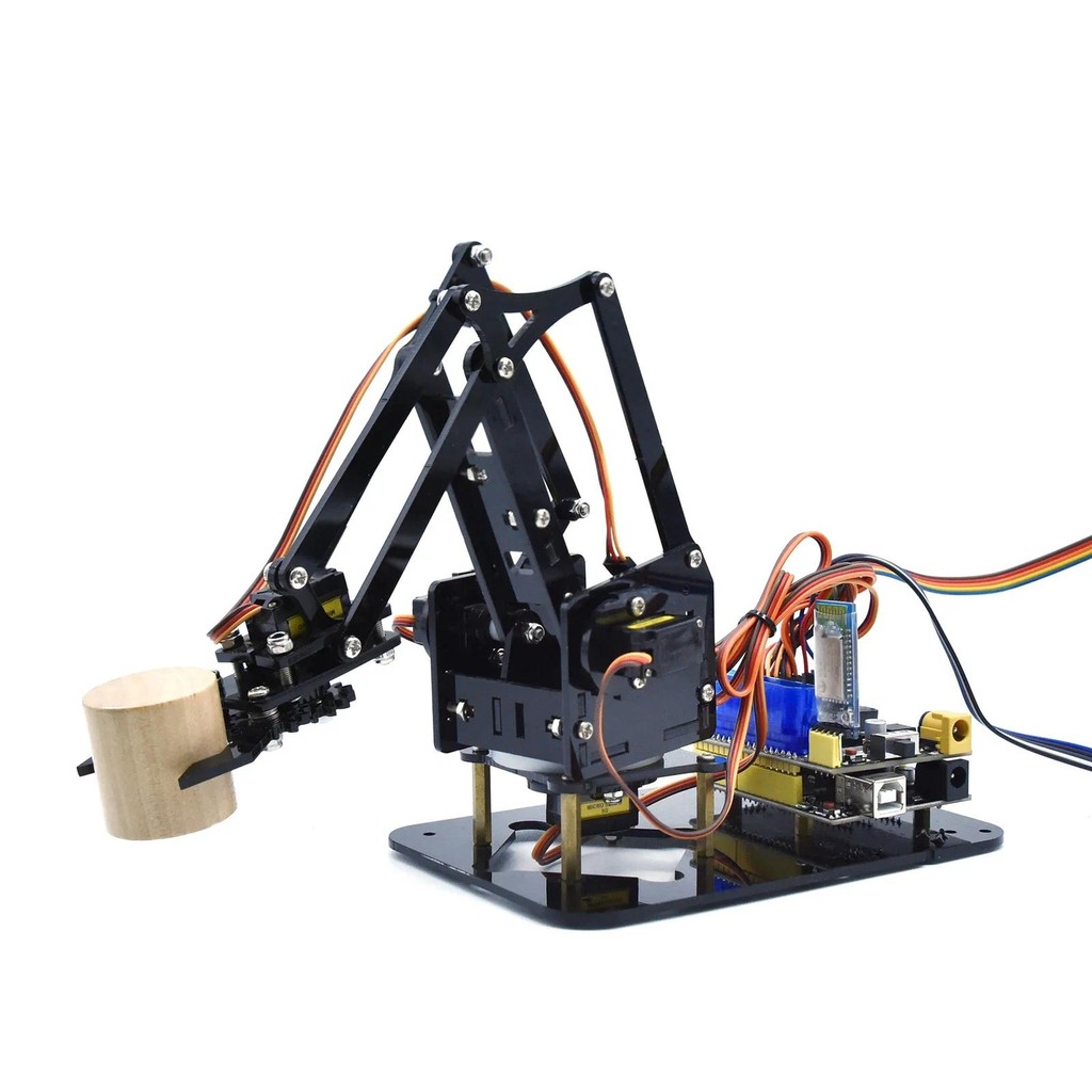 New Keyestudio STEM 4DOF Robot Arm Kit Mechanical Arm Claw Kit PS2 Control For Arduino Robot Arm Kit