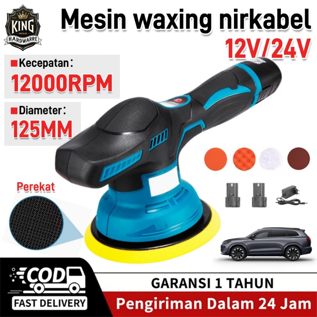 SPEEDPARTS Alat poles mini body portable baterai 125mm /1300mAh /Mesin Poles Body Mobil 220v 700w /A