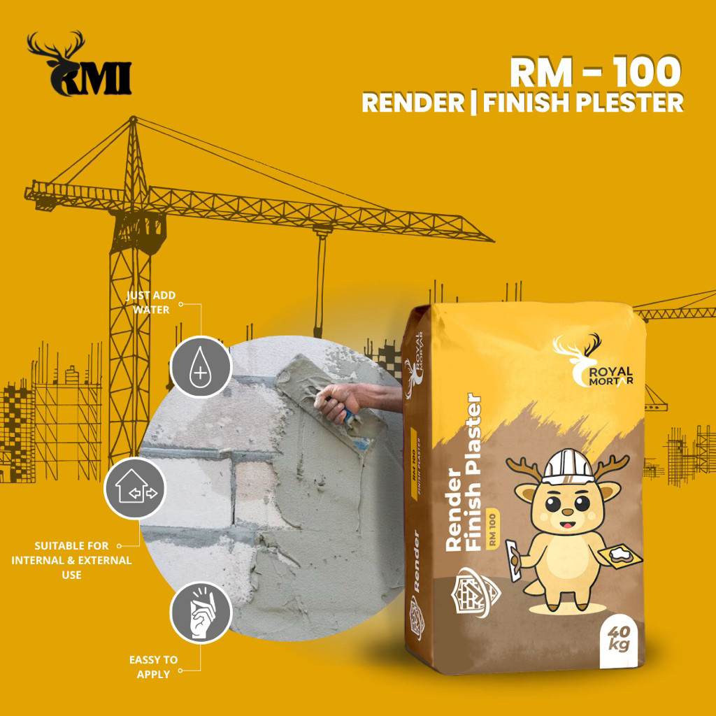 Semen Instan | Render | RM-100 Royal Mortar