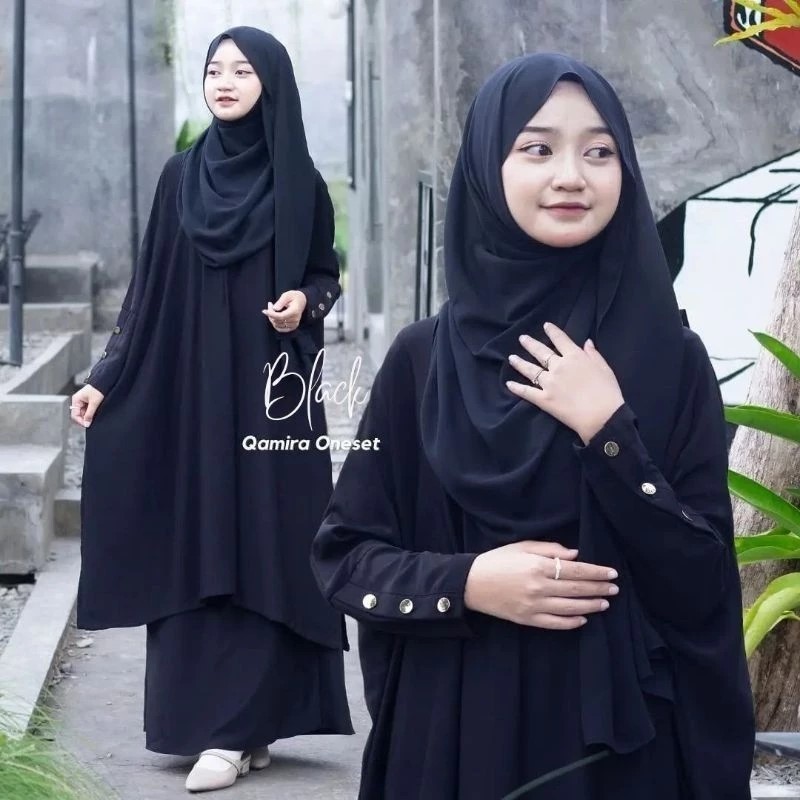 DIKASHOP Setelan Rok Anak Tanggung 10-15 Tahun Perempuan Crinkle Airflow Atasan Long Tunik Model Bat