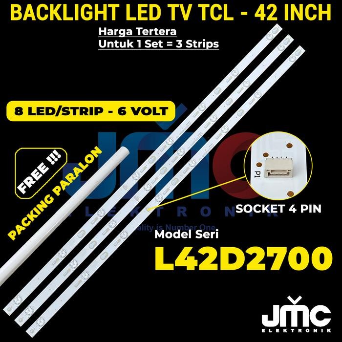 WP99 Backlight L42D2700 42D2700 8K 6V Lampu led bl 42 inch 8 mata kancing 6 volt