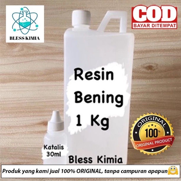 Resin Bening (1KG) + Katalis 30ml- Fiberglass - Resin Bening 108 - Resin 108 - Resin Bening Souvenir