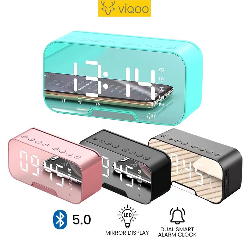 BYN  Speaker BluetoothAlarm LED Mirror Display Ultra Speaker bluetooth super bass Radio bluetooth sp