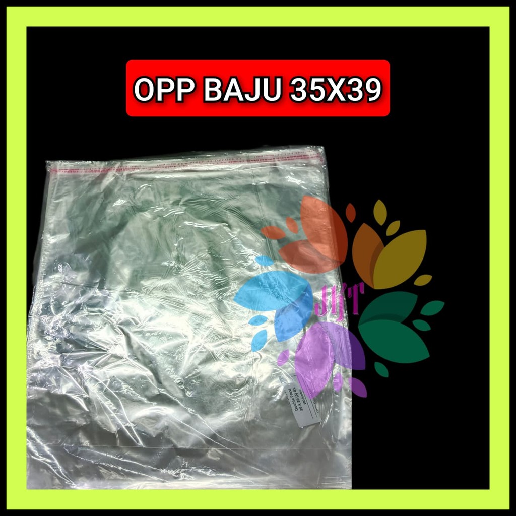 PLASTIK OPP 35x39 KEMASAN BAJU / PLASTIK BENING SEAL LEM Sandal
