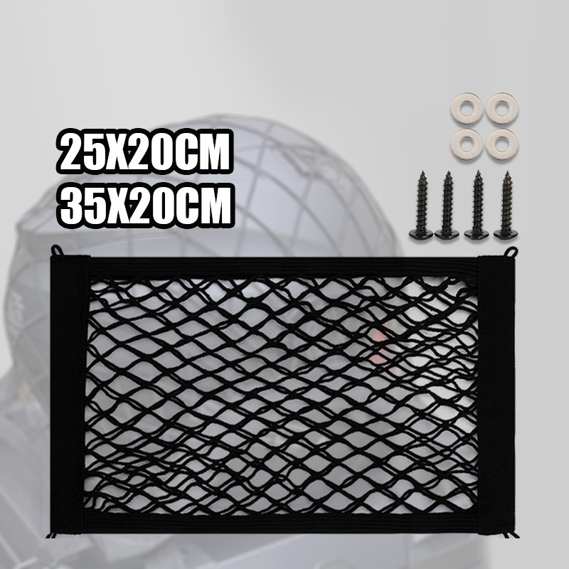 Jaring Helm Motor Tas Jaring Mesh Penyimpanan Barang Dua Layer Elastisitas Car Kantung Sarung Jaring