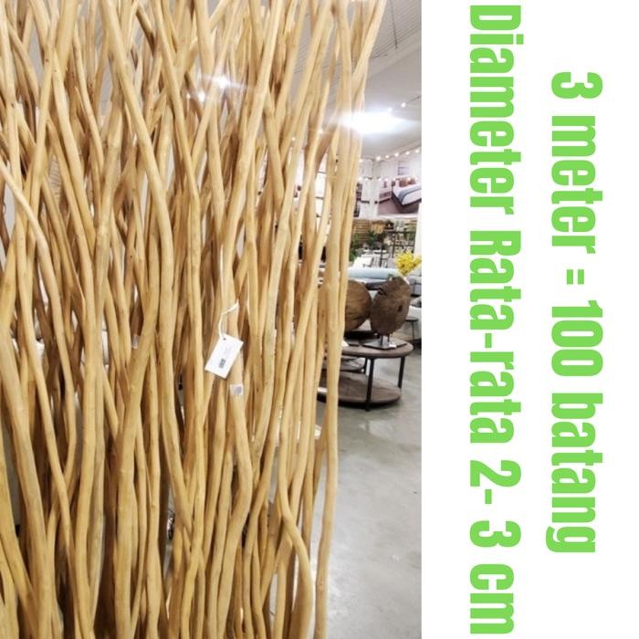 ranting pohon jati kayu ranting dekorasi panjang 100-400cm SK8