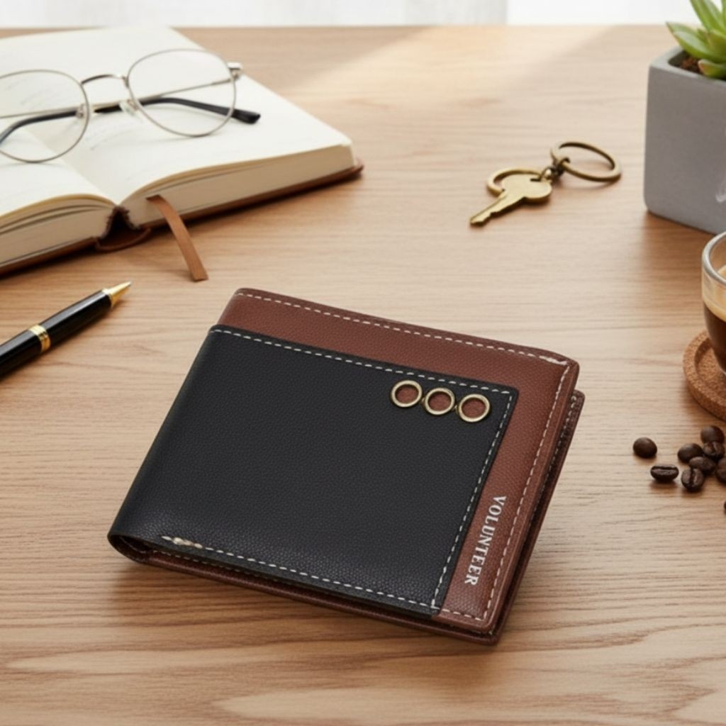 Dompet Lipat Pria Remaja Laki Laki Minimalis Dompet Kulit Anak Polos Simpel