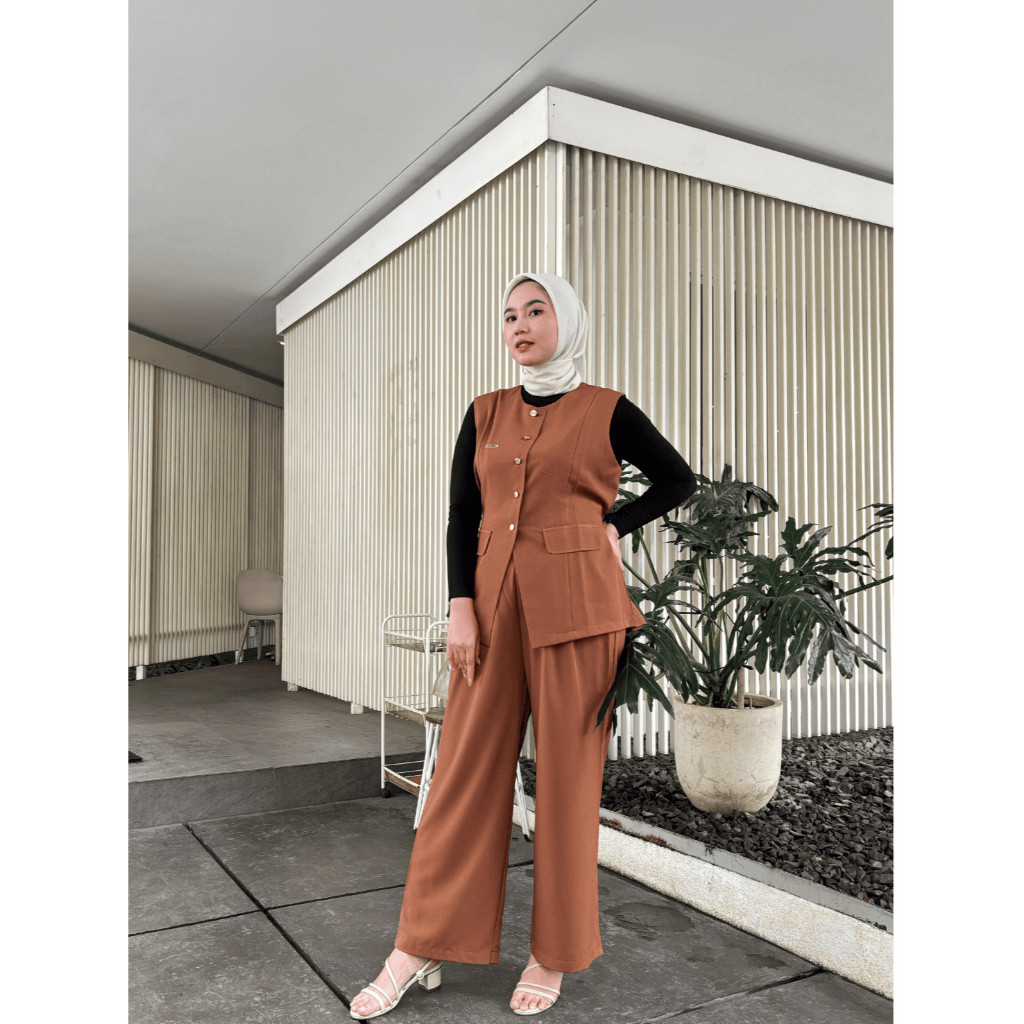 [FS] One Set Vest Wanita Casual Kekinian Aulia Series - Baju Setelan Hijab Adem Nyaman Standar & Jum