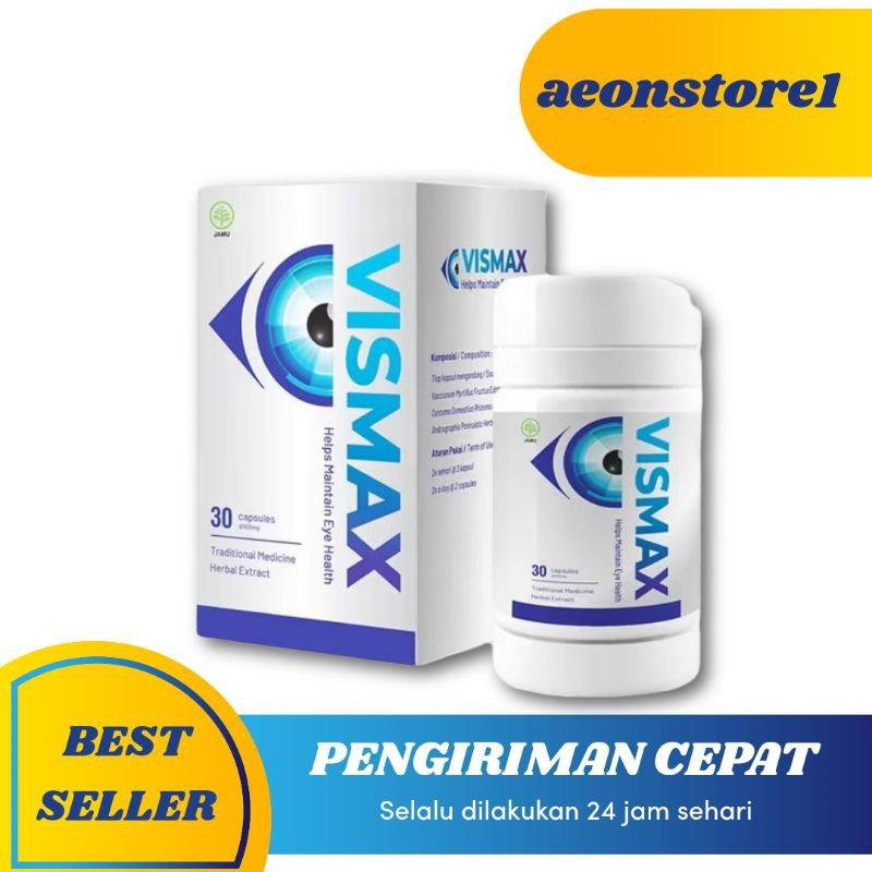 VISMAX KAPSUL ASLI ORIGINAL OFFICIAL STORE DISTRIBUTOR RESMI MATA KATARAK RABUN MINUS GLUKOMA BPOM