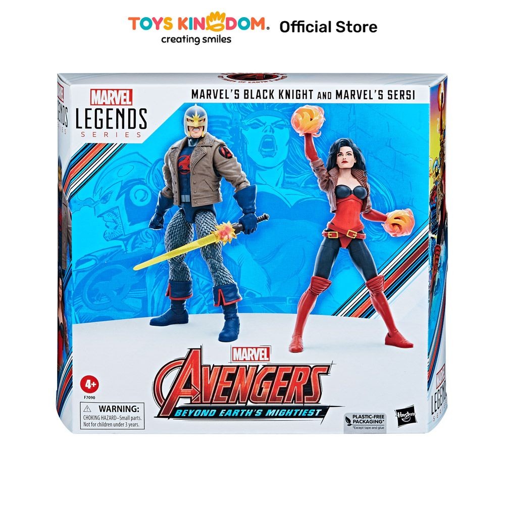 Toys Kingdom Marvel Set Action Figure Legends Black Knight & Sersi Toys Kids Toy Action Figur Mainan