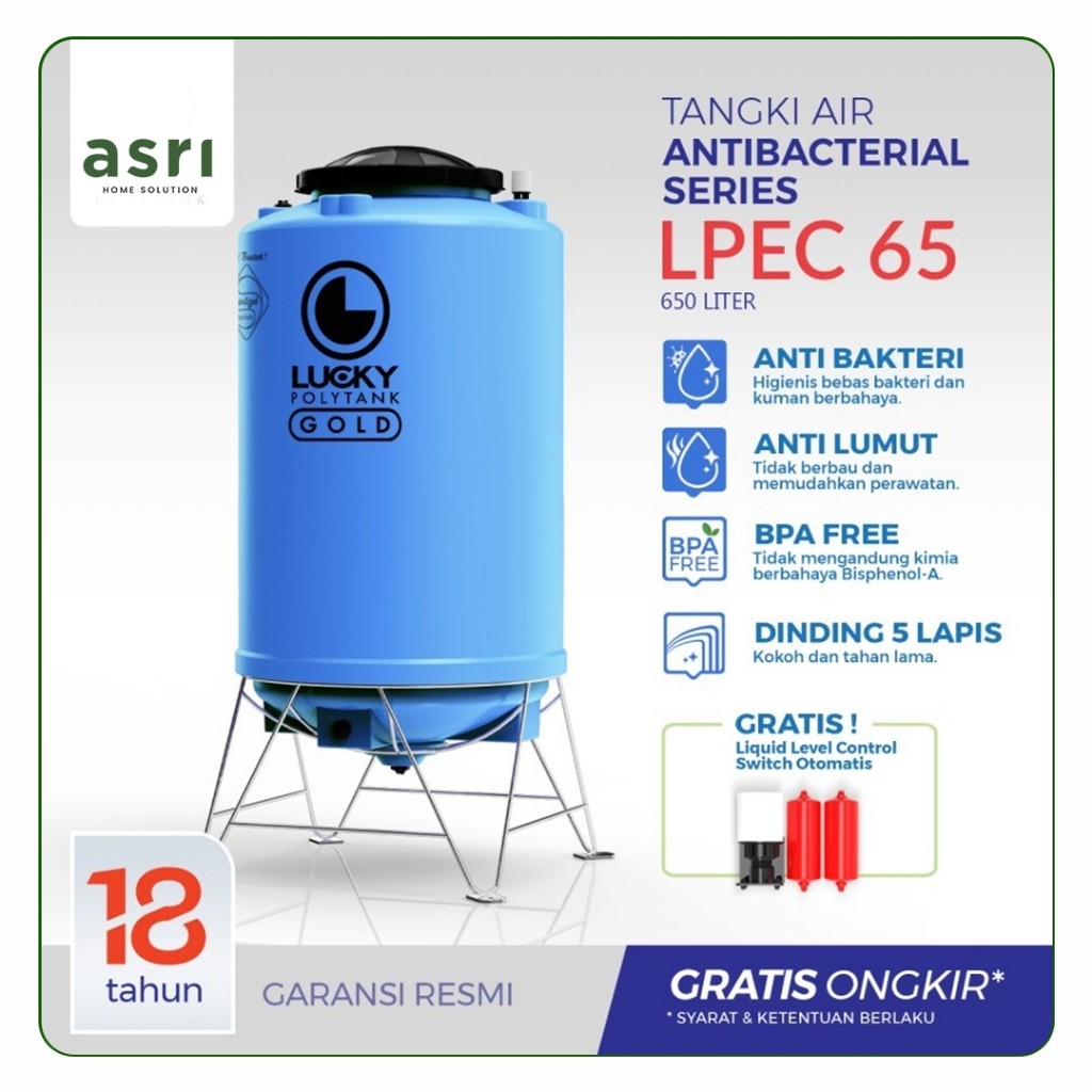 Tandon Air/ Toren Air 650 Liter Lucky E-Clean 650