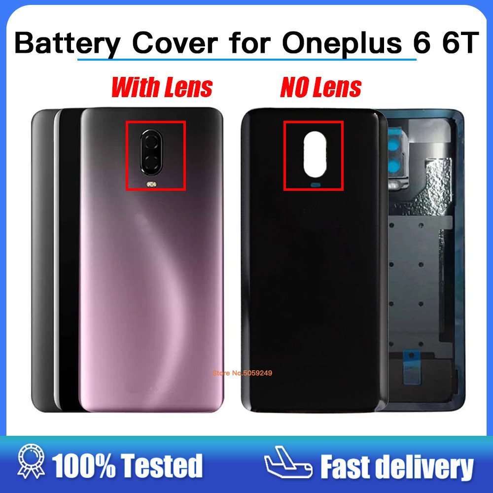 NEW Back Cover For Oneplus 6 6T Back Battery Cover Glass Door for One Plus 6 Rear Housing Glass Case