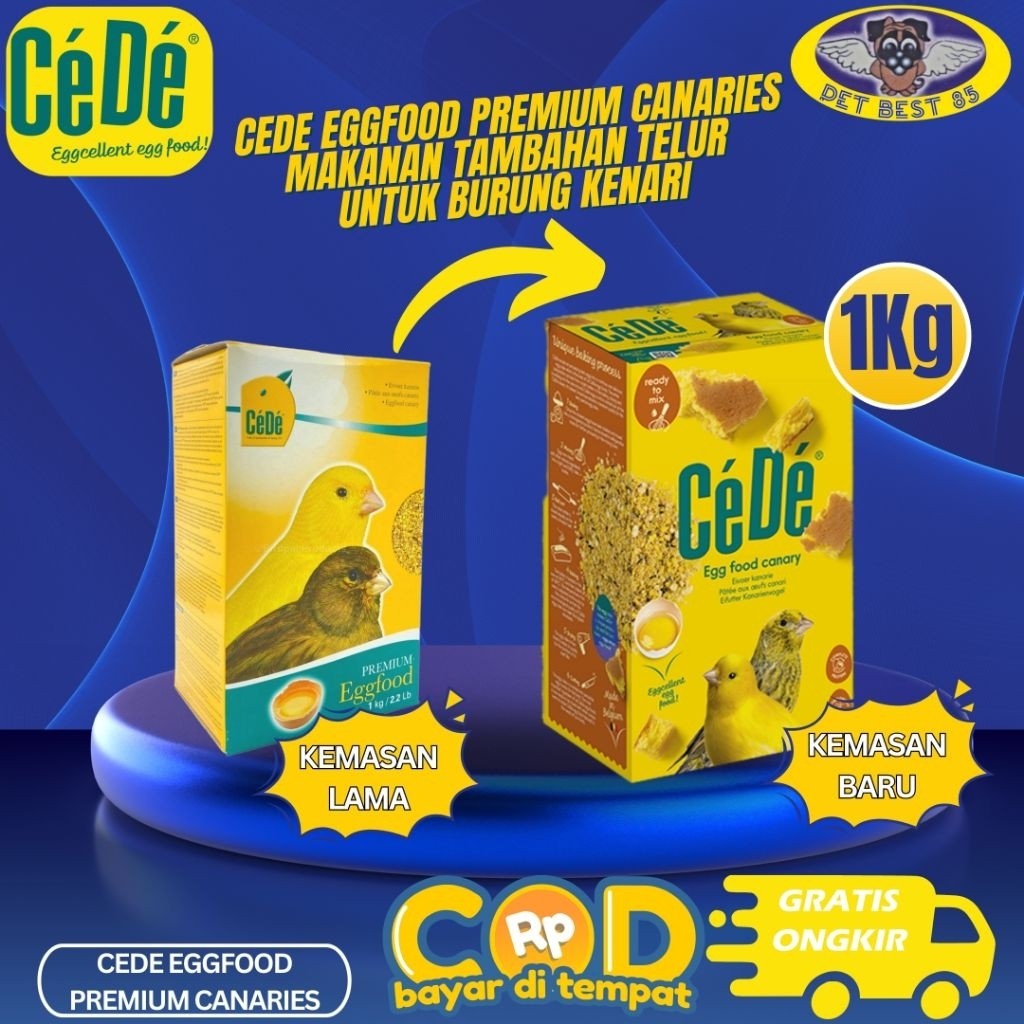 GENAOLSHOP Cede Premium Eggfood Birdfood 1kg/Cede Makanan Burung Eggfood import Cede Kenari