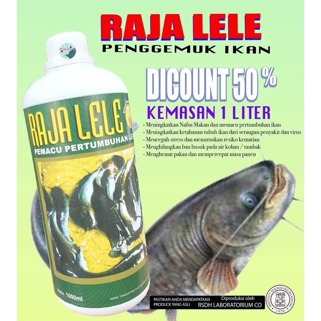 1 liter RAJA LELE-OBAT PENGGEMUK IKAN-VITAMIN - VIRAL