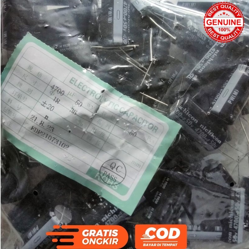 KAPASITOR ELCO ELKO 4700UF 50V 4700 UF 50 VOLT NICHICON