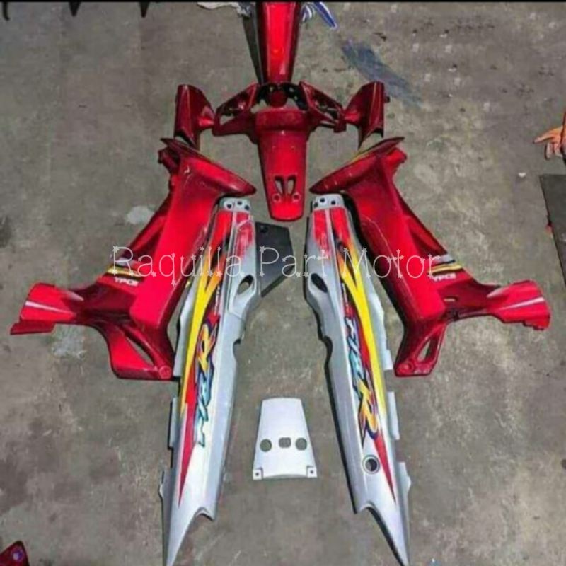 Cover Body Fizr F1zr Merah Silver Full Set Halus Cover Bodi Yamaha Fiz r F1z r F1 Zr Limitide Editio