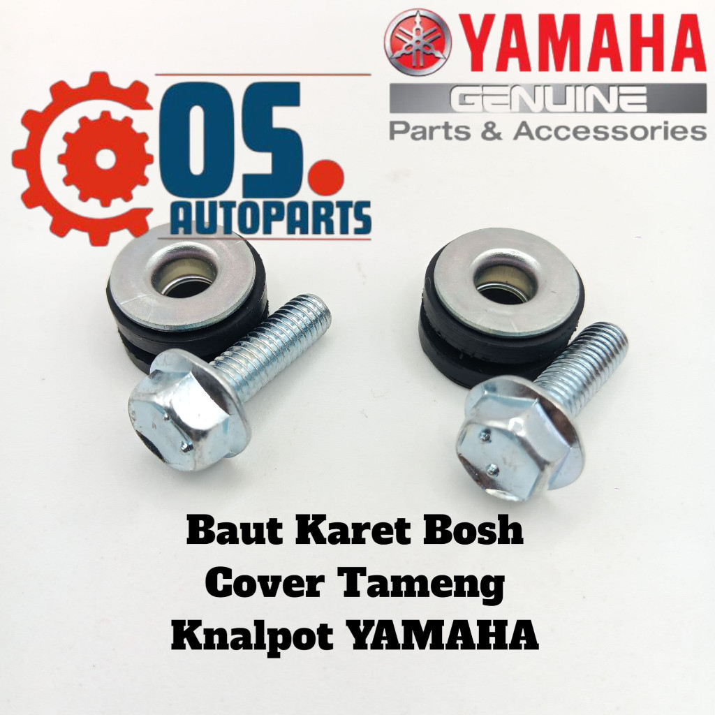 Baut Karet Bosh Dudukan Tameng Knalpot YAMAHA Mio Smile/Sporty Mio Soul Fino Mio J Mio M3 Soul GT XE