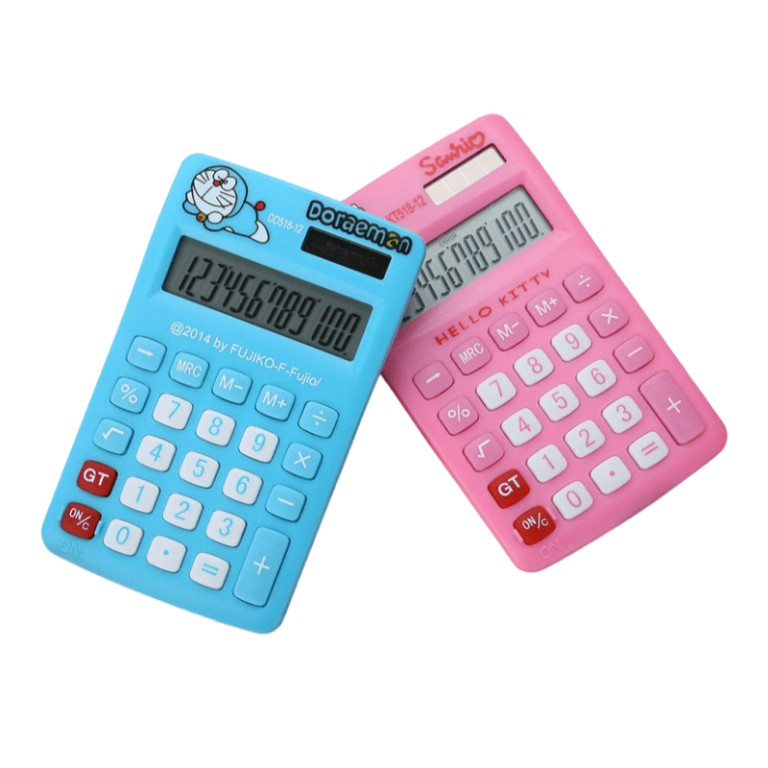 (3F) KALKULATOR WARNA kalkulator fancy mini karakter motif kartun 12 digit kalkulator serbaguna kalk