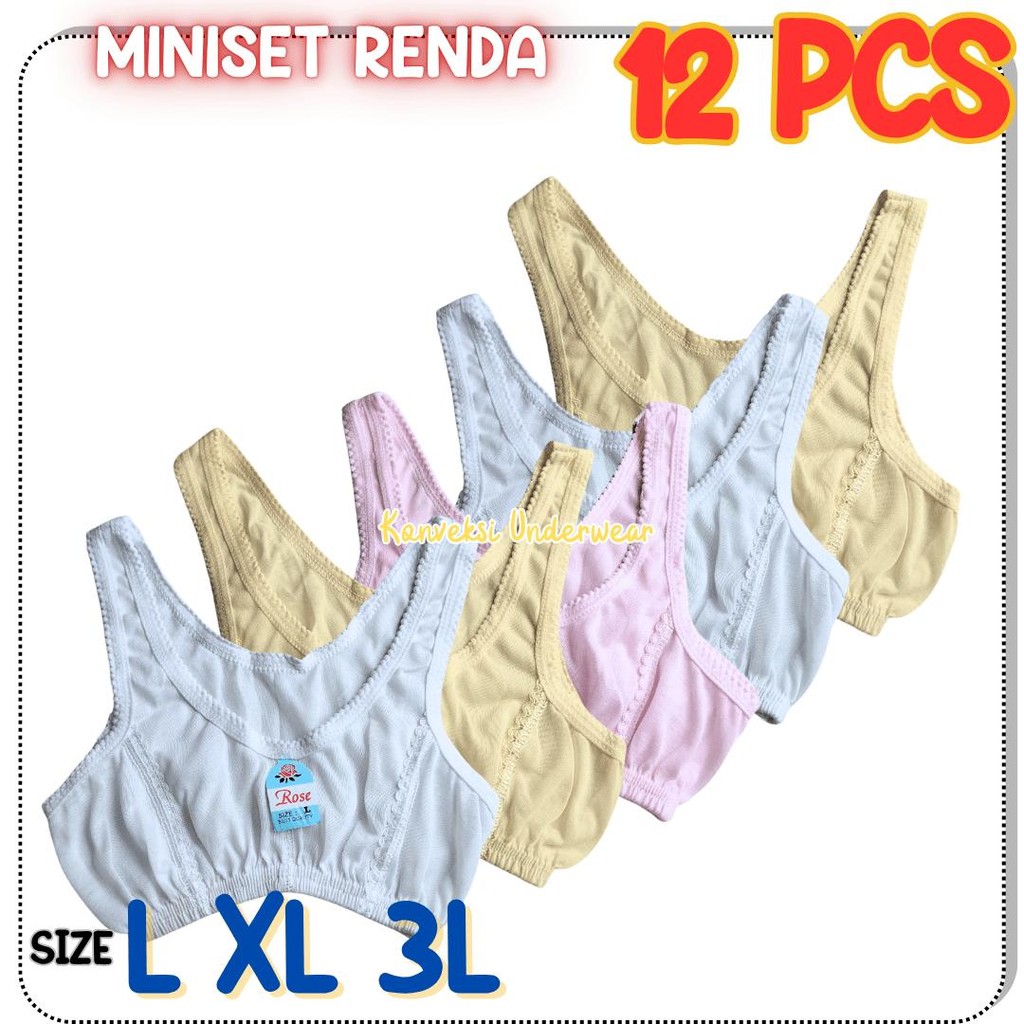 GROSIR 12 PCS BH BRA MINISET BLUS ANAK SMP SMA REMAJA DEWASA MINISET NYAMAN DIPAKAI HARIAN