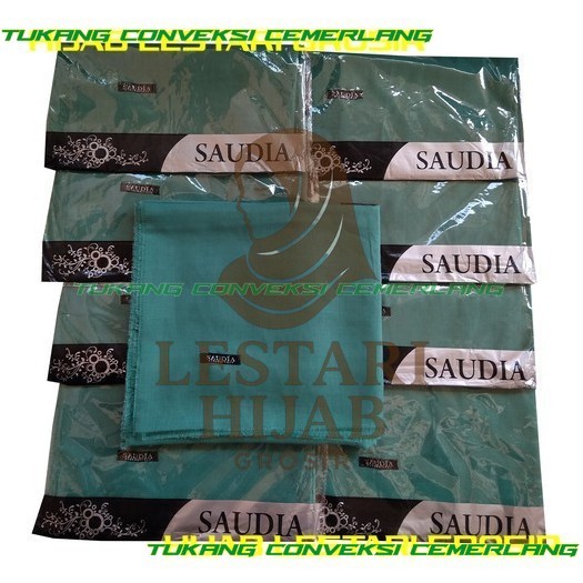 Jilbab Hijab Saudia Warna Pkk Hijau Botol  Kerudung Bahan Tebal tidak nerawang