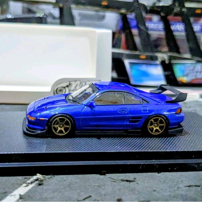 Diecast Micro Turbo x Peako Toyota MR2 SW20 Revision 4 Blue TKsb99
