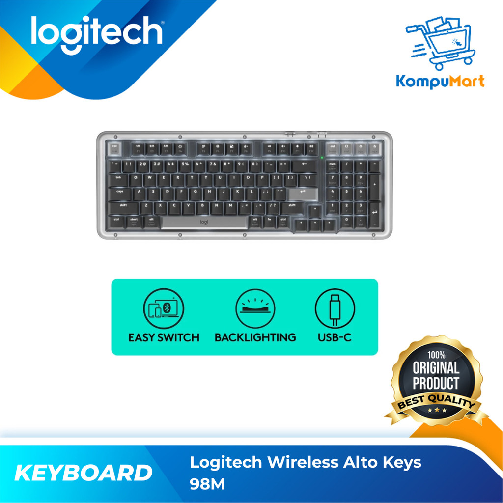 Keyboard Logitech Wireless Alto Keys 98M