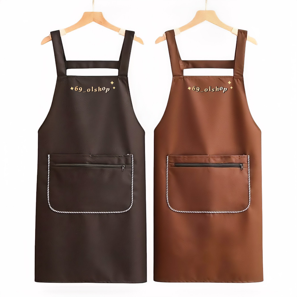 Apron Masak Korean Style Pria Wanita Apron Barista Apron Barbershop