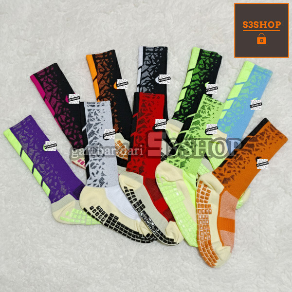 Kaos Kaki Anti Slip 3/4 Betis Mid Calf Fox Motif Kaos Kaki Sepak Bola Futsal Badminton Padel Anti Li