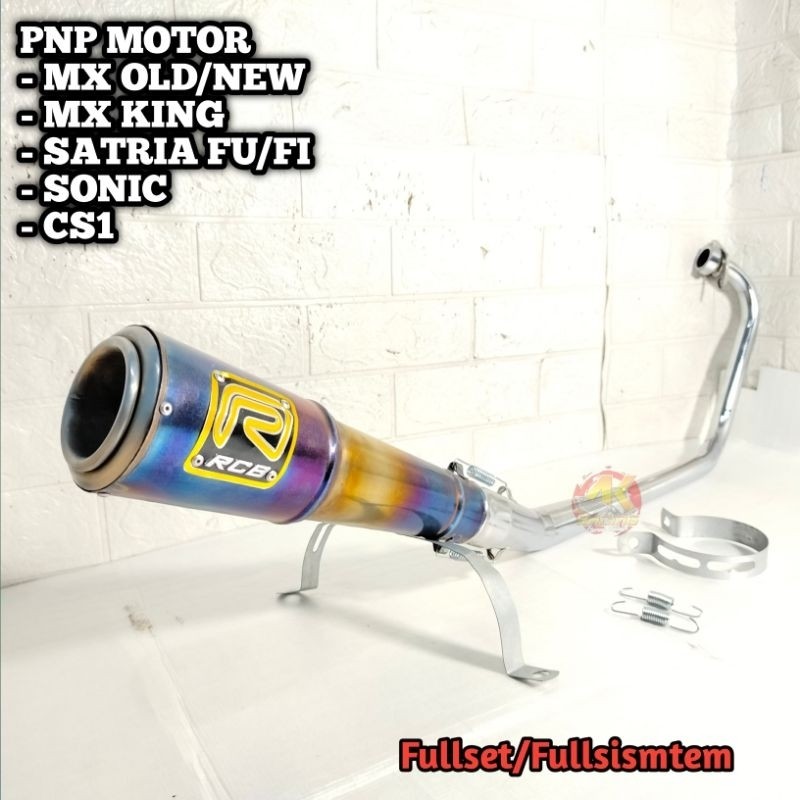Knalpot Racing RCB Ultra Bluemoon Untuk Motor MX New MX Old MX King Satria FU Satria FI Sonic CS1