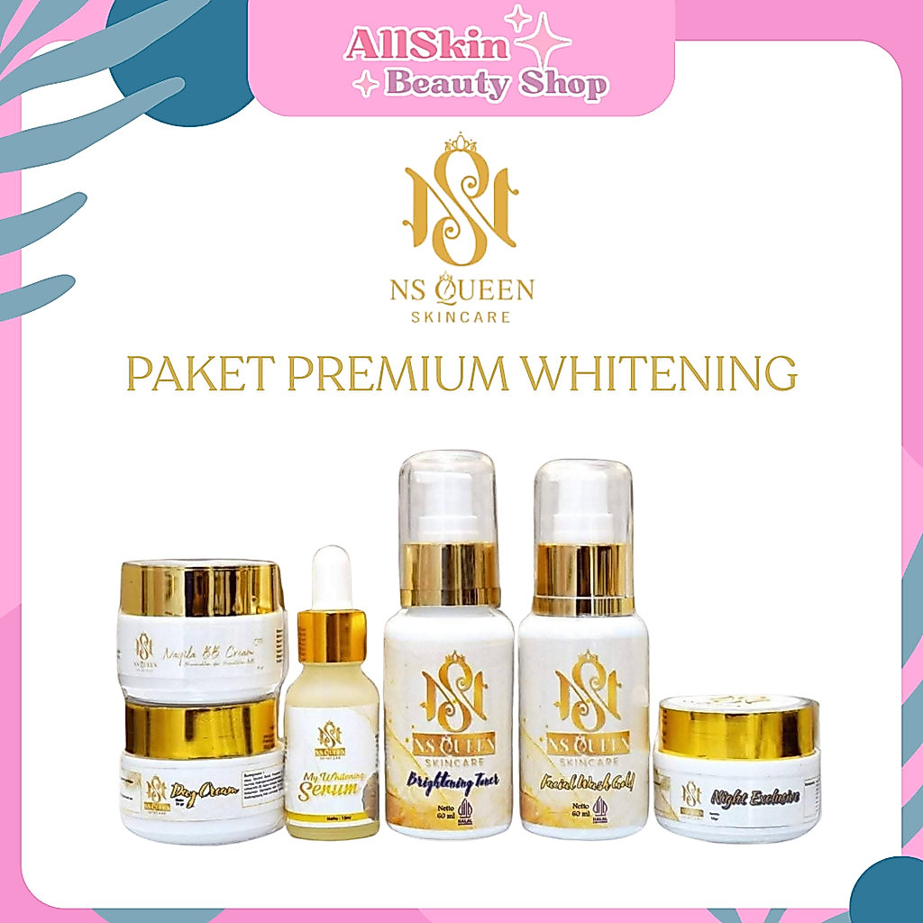 NS Queen Paket Premium Whitening Glow | Paket Skincare Wajah Cerah Lengkap