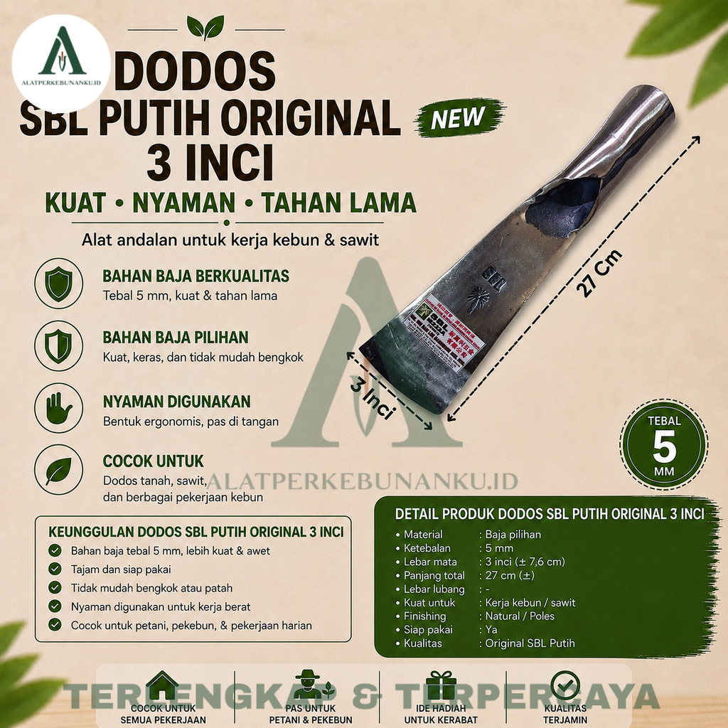 DODOS BUAH PASIR SBL PUTIH ORIGINAL (ALATPERKEBUNANKU.ID)