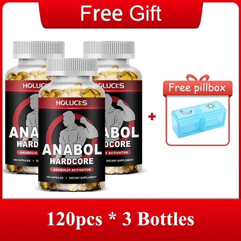 Kapsul Otot Anabol Premium HOLUCKS, Mendukung Fungsi Otot, Stamina, Kekuatan & Kondisi Tubuh yang St