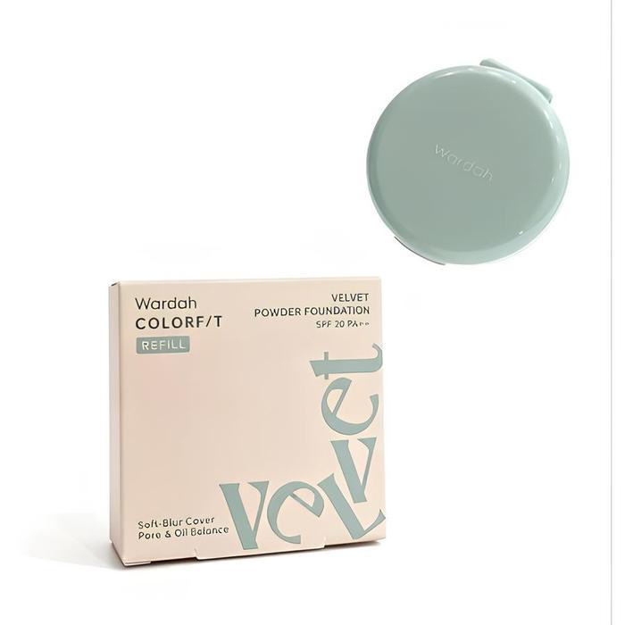 (REFILL) WARDAH COLORFIT VELVET POWDER FOUNDATION | Bedak Compact Bedak | Kemasan Baru - 11C Pink Fa