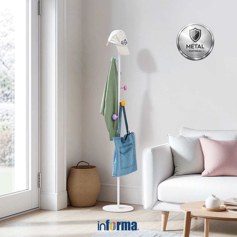 Informa Gantungan Pakaian Mushroom - Putih Hanger Baju Clothes Hanger Gantungan Lemari Organizer Pak