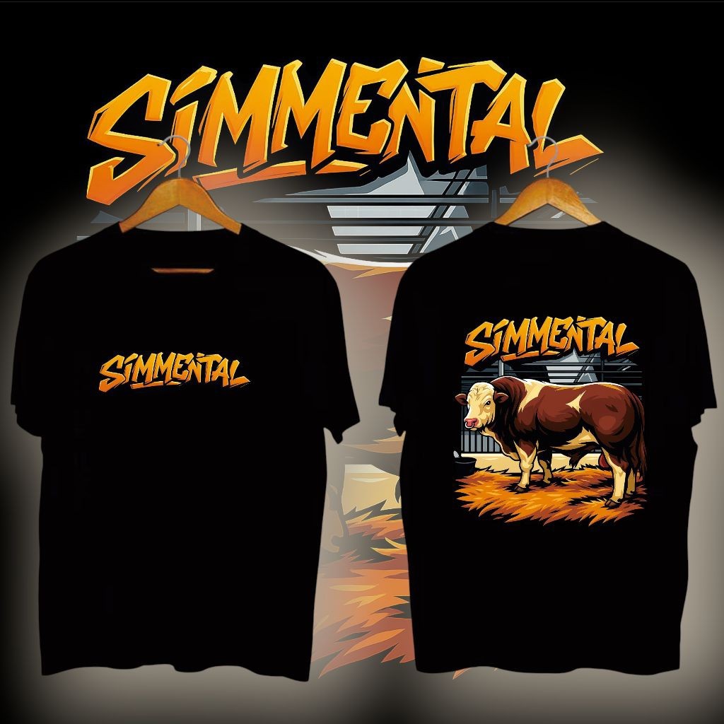 kaos peternak sapi desain sapi simental kaos peternak muda kaos sapi