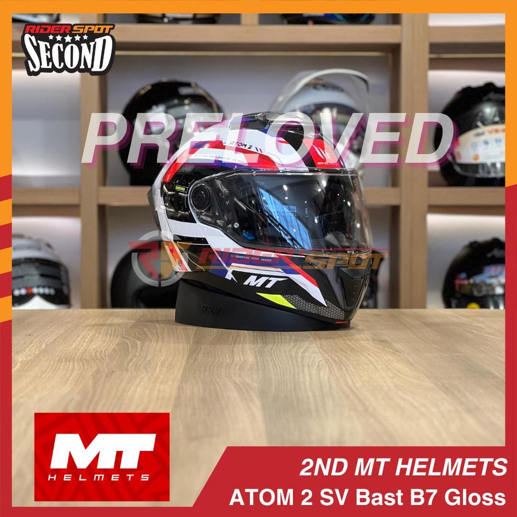 Helm Motor 2ND MT HELMETS ATOM 2 SV Bast B7 Gloss -L Only Modular Helmet Original Touring